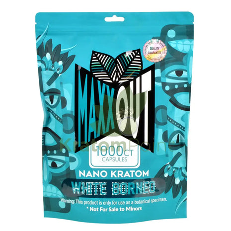 Pain Out (Maxx Out) Kratom Capsules 1000Ct White Borneo Pain Out