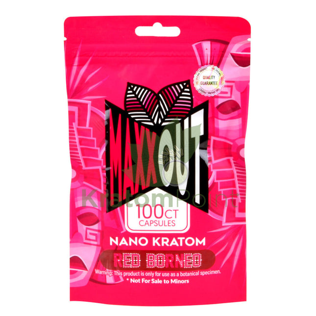 Pain Out (Maxx Out) Kratom Capsules 100Ct Red Borneo Pain Out