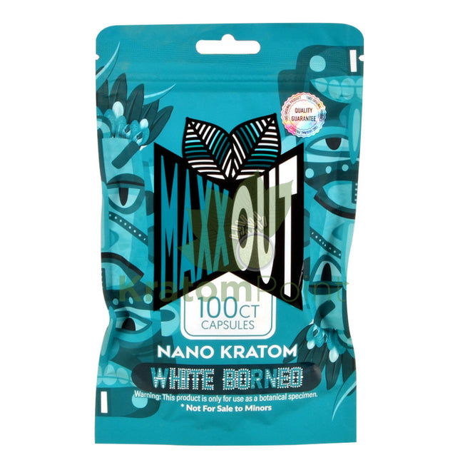 Pain Out (Maxx Out) Kratom Capsules 100Ct White Borneo Pain Out