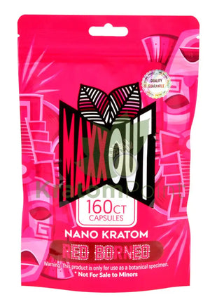 Pain Out (Maxx Out) Kratom Capsules 160Ct Red Borneo Pain Out