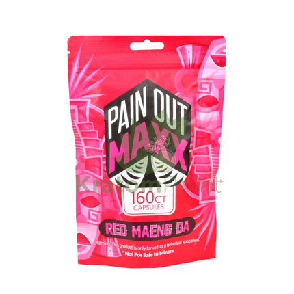Pain Out Kratom Capsules 160count Red Maeng Da