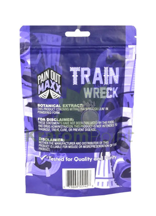 Pain Out Kratom Capsules 160count Train Wreck-back