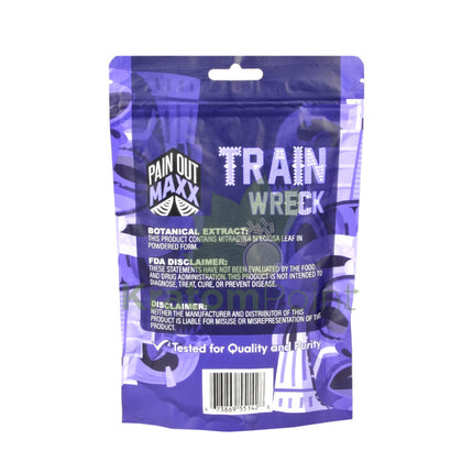 Pain Out Kratom Capsules 160count Train Wreck-back