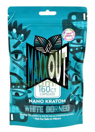 Pain Out (Maxx Out) Kratom Capsules 160Ct White Borneo Pain Out