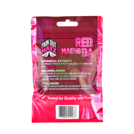 Pain Out Kratom Capsules 40Ct Red Maeng Da Pain Out, back