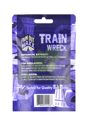 Pain Out Kratom Capsules 40Ct Trainwreck Pain Out-back