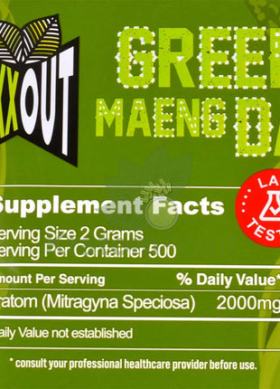 Pain Out (Maxx Out) Kratom Powder 1000G Green Maeng Da Pain Out