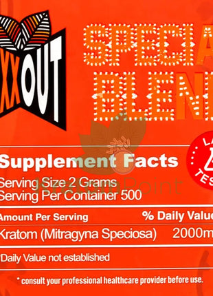 Pain Out (Maxx Out) Kratom Powder 1000G Special Blend Pain Out