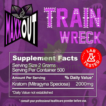 Pain Out (Maxx Out) Kratom Powder 1000G Train Wreck Pain Out