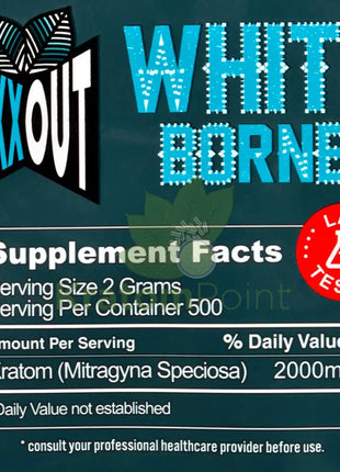 Pain Out (Maxx Out) Kratom Powder 1000G White Borneo Pain Out