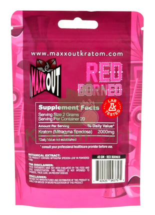 Pain Out (Maxx Out) Kratom Powder 40G Red Borneo Pain Out