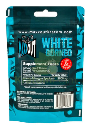 Pain Out (Maxx Out) Kratom Powder 40G White Borneo Pain Out