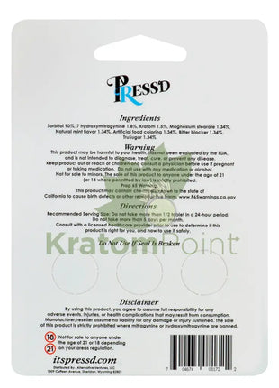 Press’d Kratom 3 Tablets