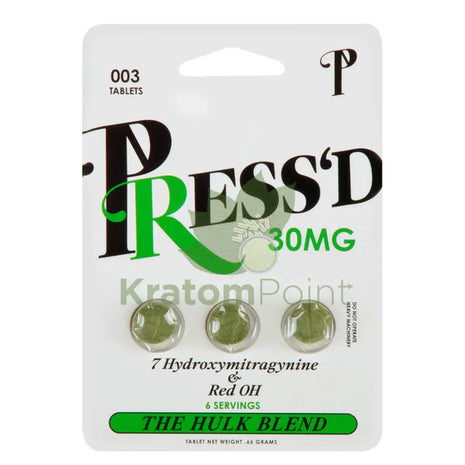 Press’d Kratom 3 Tablets (Green)