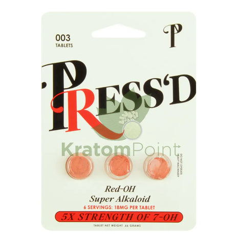 Press’d Kratom 3 Tablets (Red)