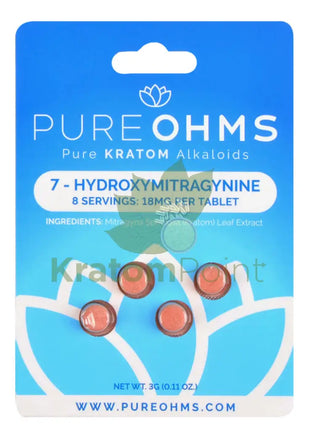 Pure Ohms 7-Hydroxy Tablet 18Mg 4 Count Hydroxy