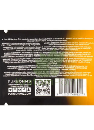 Pure Ohms Black 7-Hydroxy Tablet 30Mg 1 Count Hydroxy