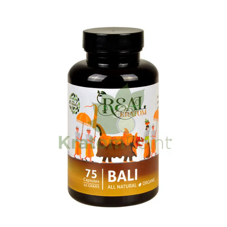 Real Kratom Bali 75 Count Kratom Capsules