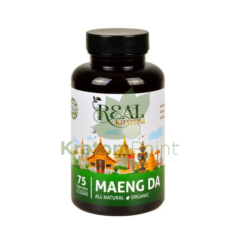 Real Kratom Maeng Da 75 Count Kratom Capsules