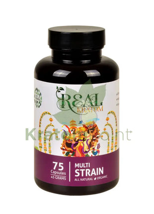 Real Kratom Multi Strain 75 Count Kratom Capsules