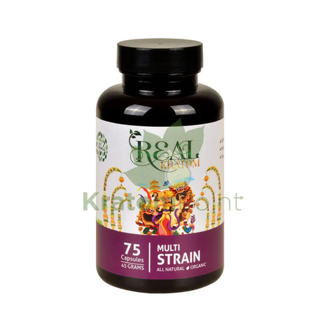 Real Kratom Multi Strain 75 Count Kratom Capsules