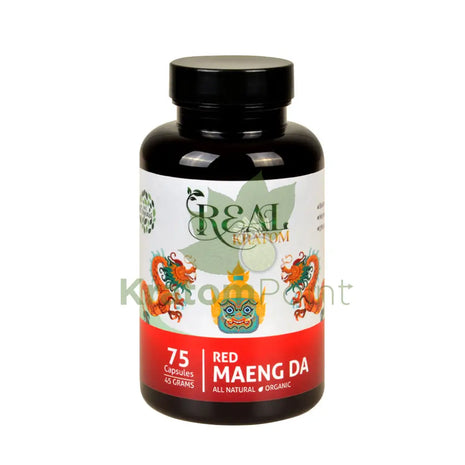 Real Kratom Red Maeng Da 75 Count Kratom Capsules