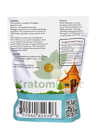 Real Kratom White Maeng Da Kratom Capsules, 1000 count-back