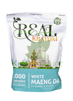 Real Kratom White Maeng Da Kratom Capsules, 1000 count