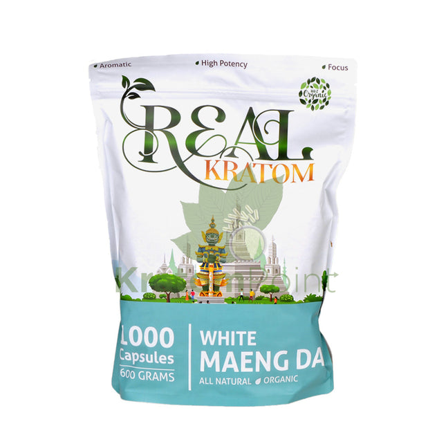 Real Kratom White Maeng Da Kratom Capsules, 1000 count