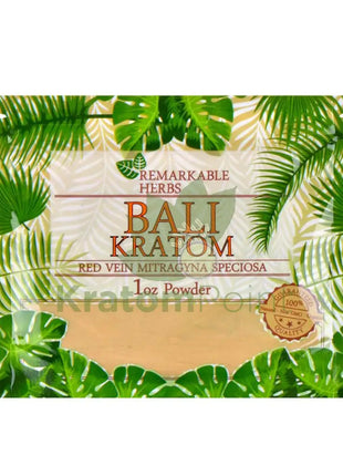 Remarkable Herbs Kratom Powder 1oz Bali