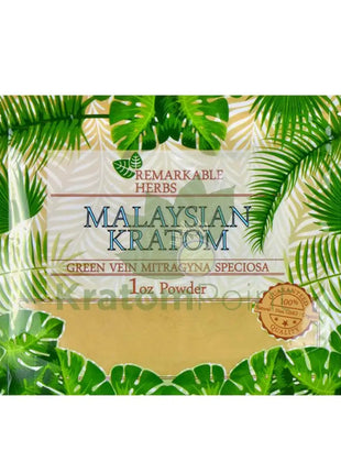 Remarkable Herbs Kratom Powder 1oz Malaysian