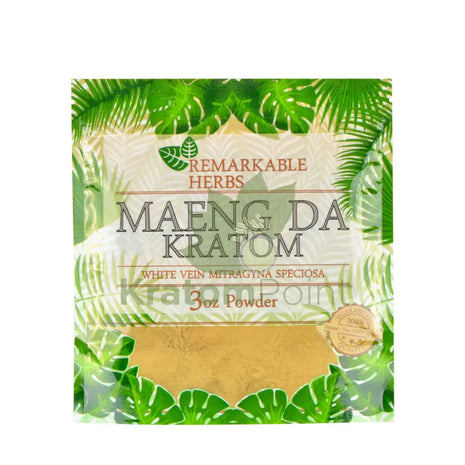 Remarkable Herbs Kratom Powder 3Oz White Maeng Da