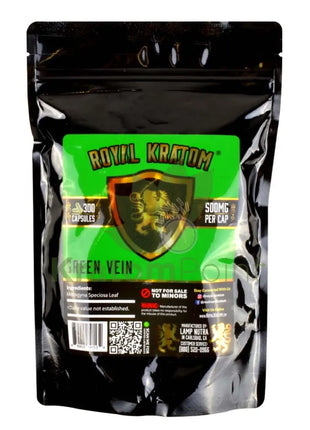 Royal Kratom Green Vein Capsules 300Ct