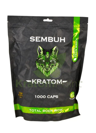 Sembuh Green Train Wreck Kratom Capsules 1000 Count