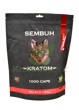 Sembuh Red Bali Kratom Capsules 1000 Count