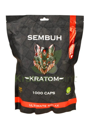 Sembuh Red Maeng Da Kratom Capsules 1000 Count