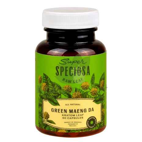 Super Speciosa Green Maeng Da Kratom Capsules 60 Count