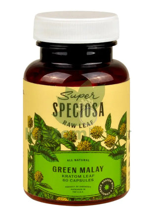 Super Speciosa Green Malay Kratom Capsules 60 Capsules