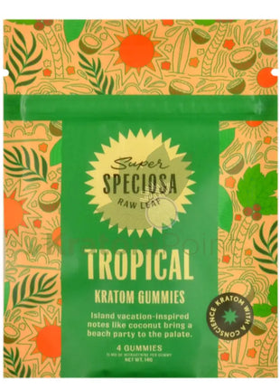 Super Speciosa Tropical Kratom Gummies 4 Count