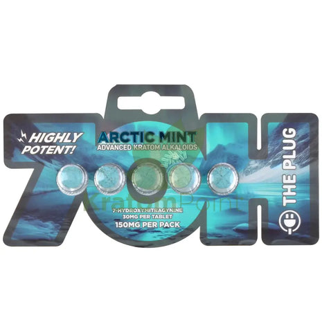 The Plug Arctic Mint 7-Hydroxymitragynine 30mg tablets 5 count Hydroxy