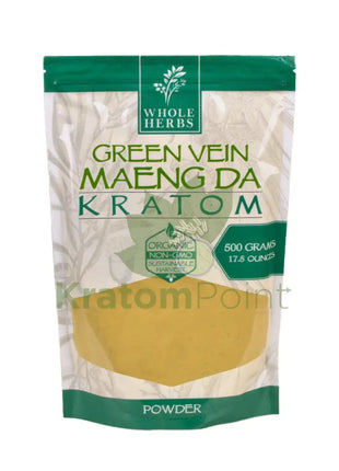 Whole Herbs Green Vein Maeng Da Kratom Powder, 17.5oz