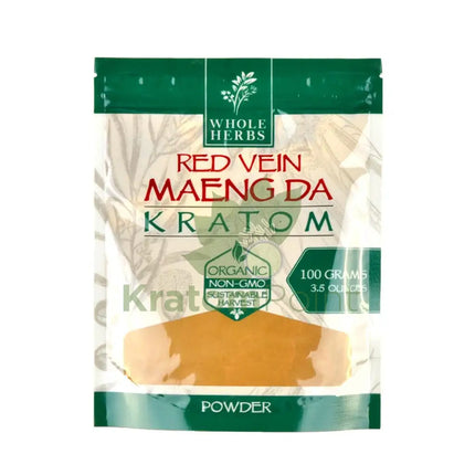 Whole Herbs Kratom 3.5Oz Red Vein Maeng Da Powder Wholeherbs