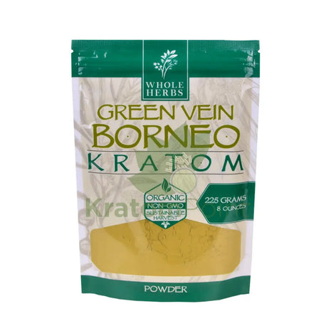 Whole Herbs Kratom, 8oz Green Vein Borneo Powder