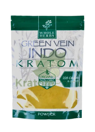 Whole Herbs Kratom powder Green Vein Indo 8oz