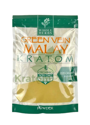 Whole Herbs Kratom powder Green Vein Malay 8oz