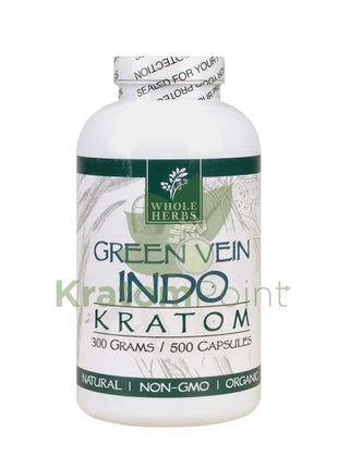 Whole Herbs Kratom Indo 500Ct Capsules Wholeherbs