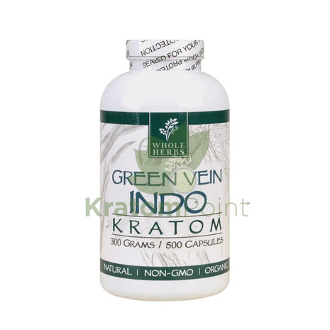 Whole Herbs Kratom Indo 500Ct Capsules Wholeherbs