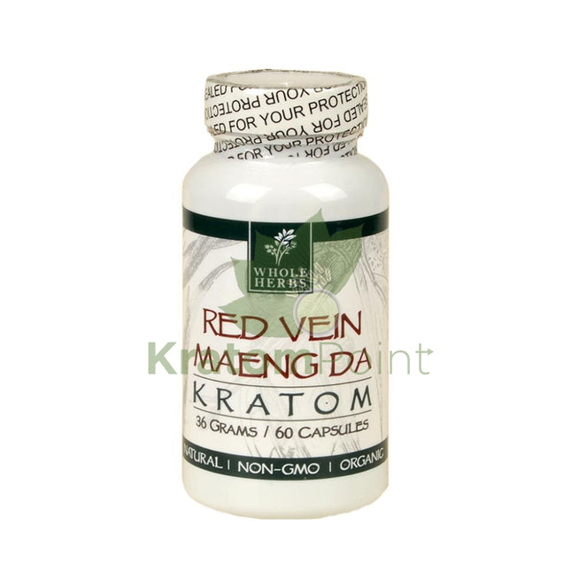 Whole Herbs Kratom capsules 60 count Red Vein Maeng Da