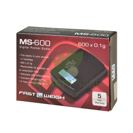 Fast Weigh MS-600 digital scale box back