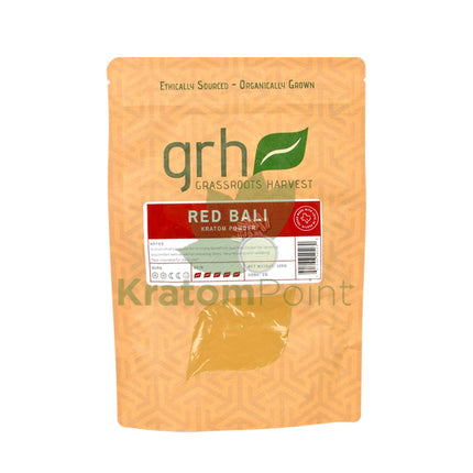 GrassRoots Harvest Kratom Red Bali, 100g Powder